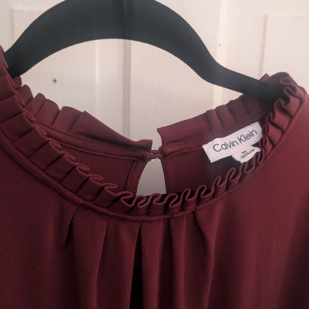 Calvin Klein mock neck blouse